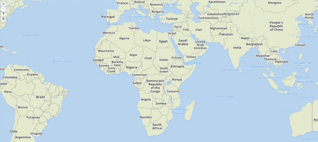 Carte de répartition de l'espèce Lissachatina allisa ou dites Lissachatina iredalei zanzibar